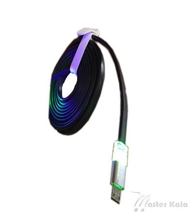 کابل میکرو یو اس بی لایت دار 7 رنگ به طول 3 متر